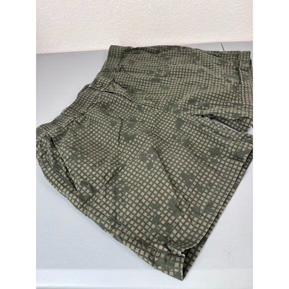 QILO men's XL green desert night camo checked tactical pull on shorts 5" inseam - Picture 2 of 6